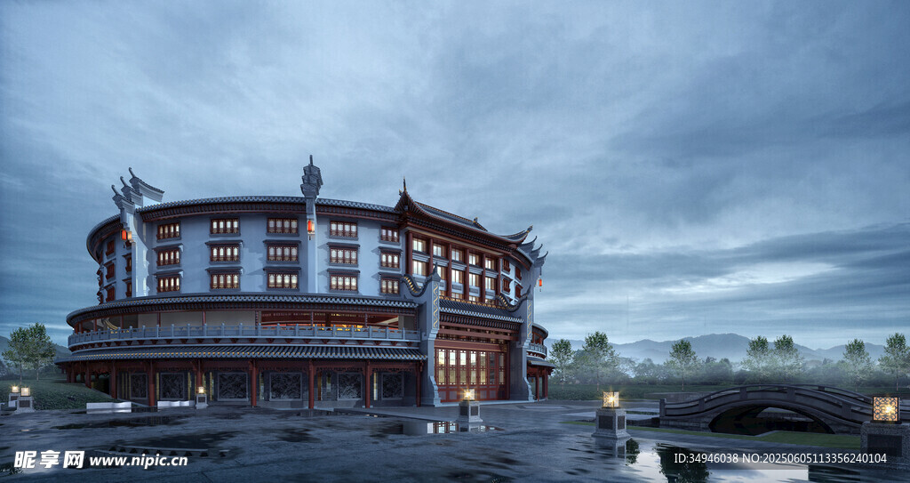 中式古建筑外觀風(fēng)景