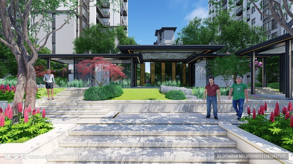 中式雅致社區(qū)景觀庭院