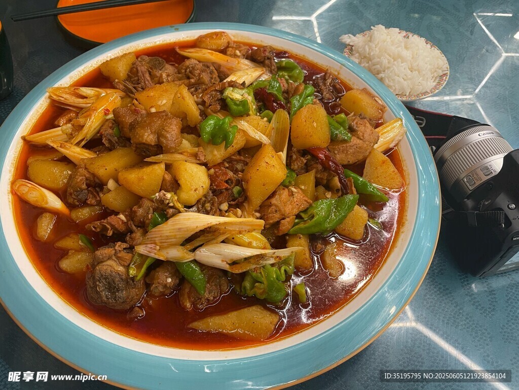 美味牛肉燉菜配米飯
