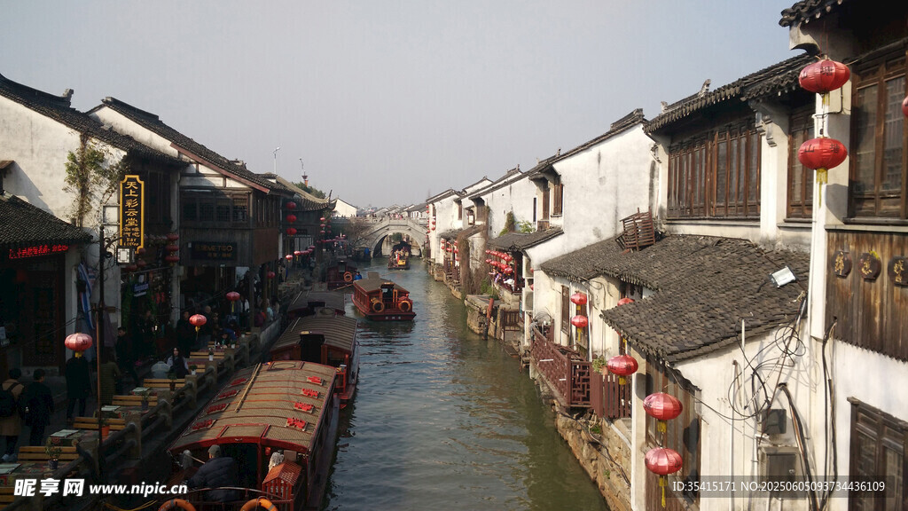 江南水鄉(xiāng)古巷河道美景