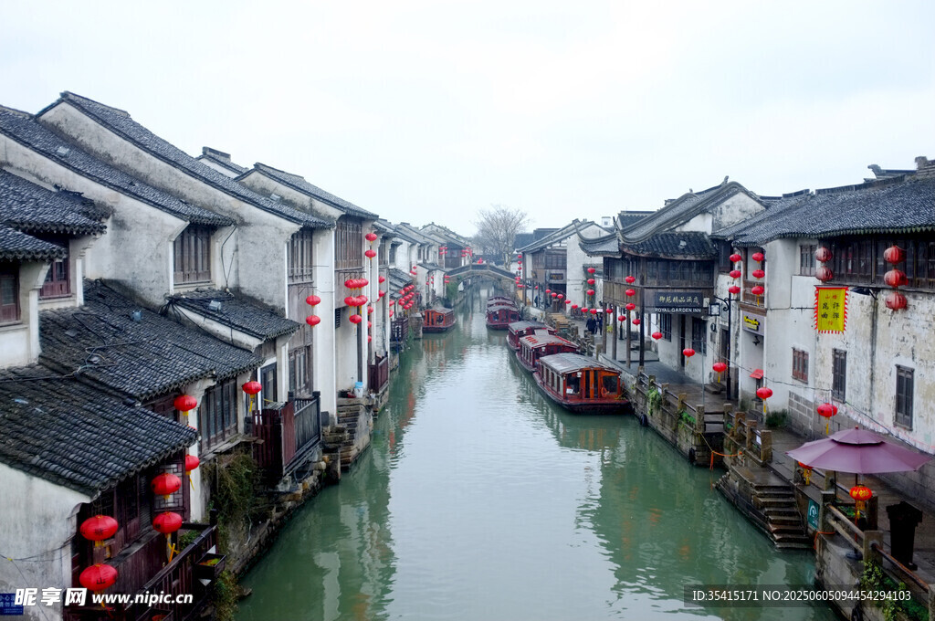 江南水鄉(xiāng)古巷河道美景