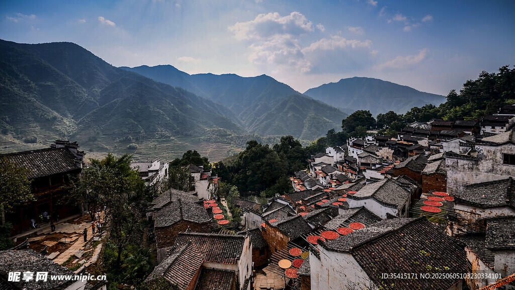 山村美景俯瞰