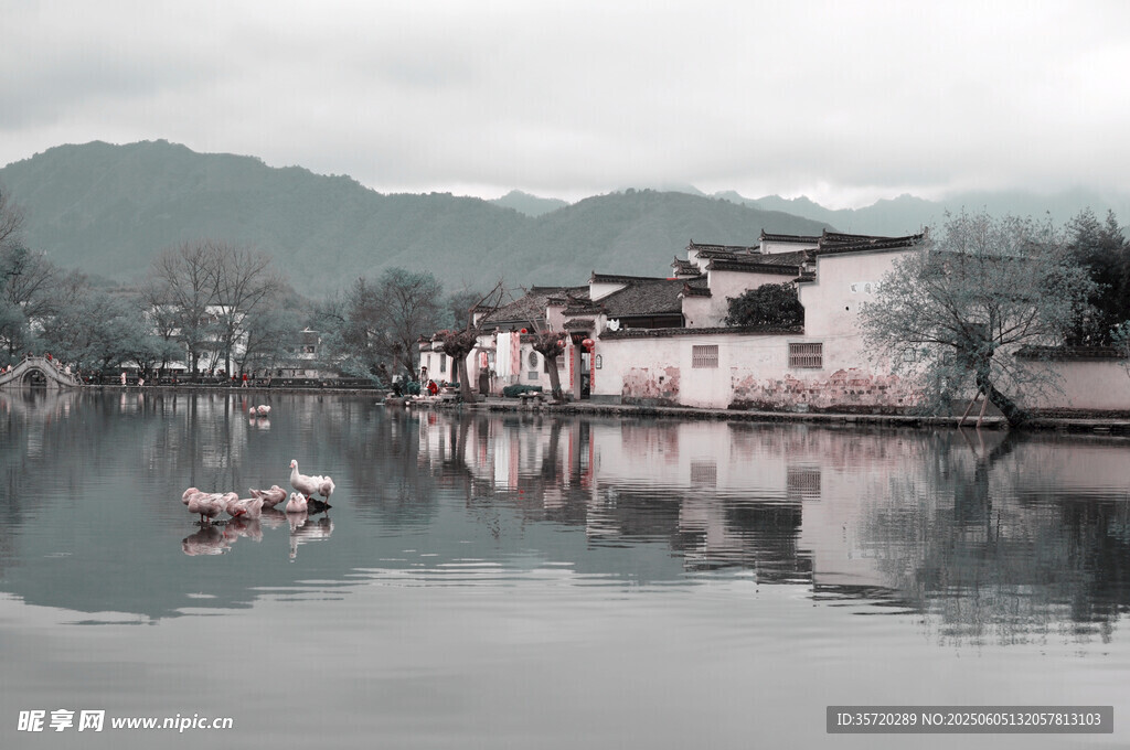 水墨江南水鄉靜謐景致