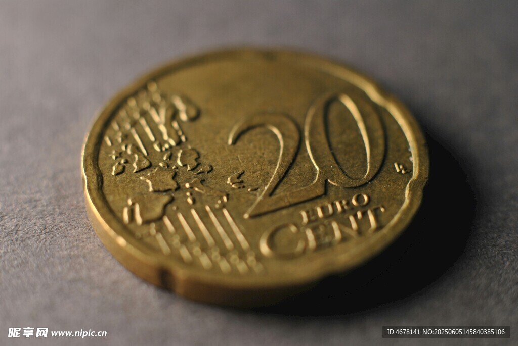 20歐分硬幣特寫