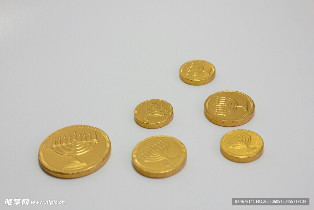金色硬幣展示