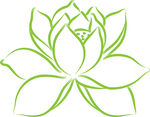 簡約綠色蓮花圖案設(shè)計