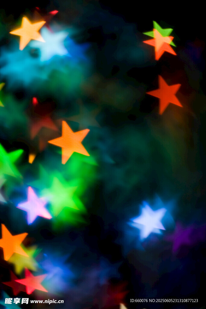 夢幻彩色星星燈光裝飾