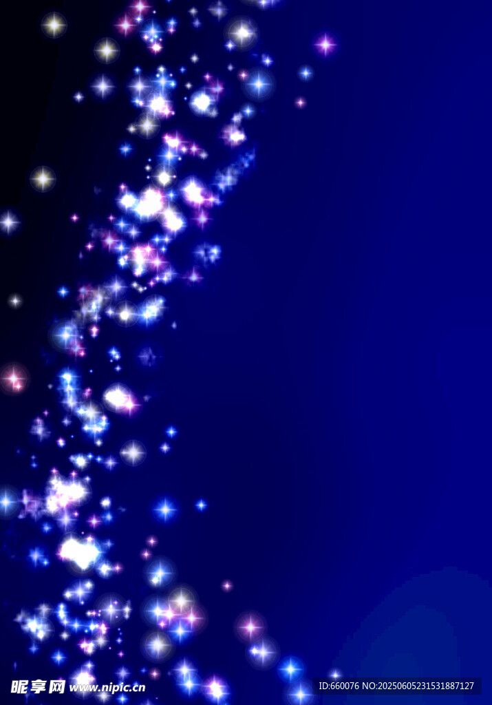 夢(mèng)幻藍(lán)色閃爍星光背景