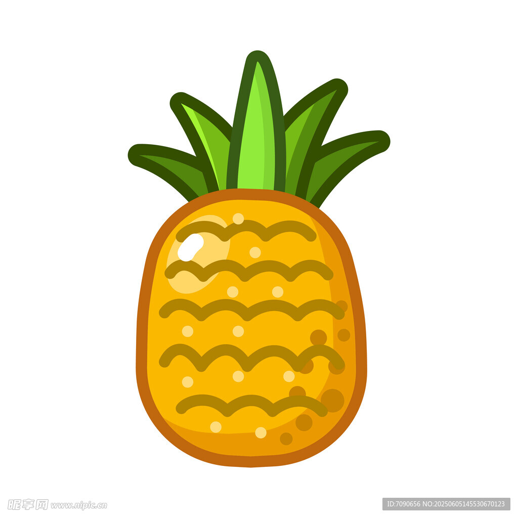卡通菠蘿插畫