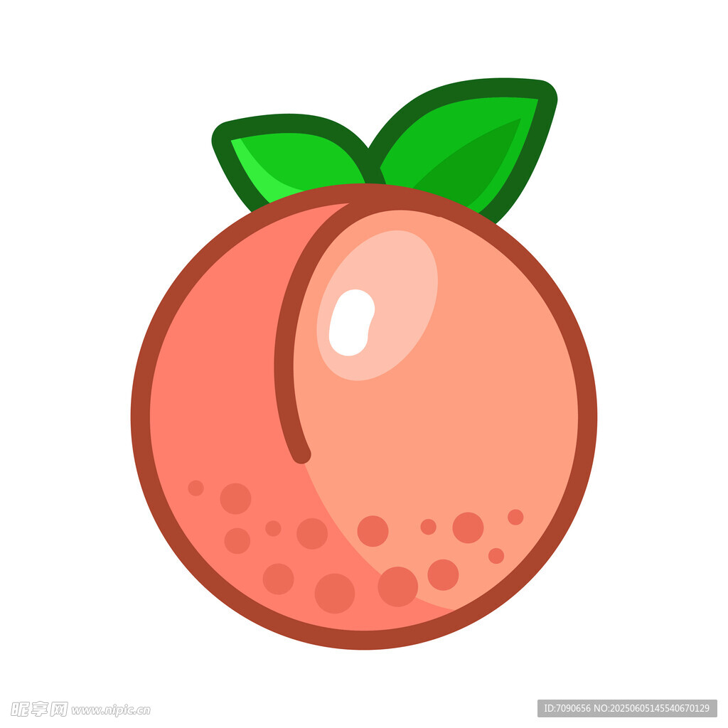 卡通桃子插畫