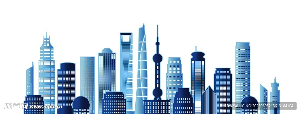 現代都市天際線建筑景觀