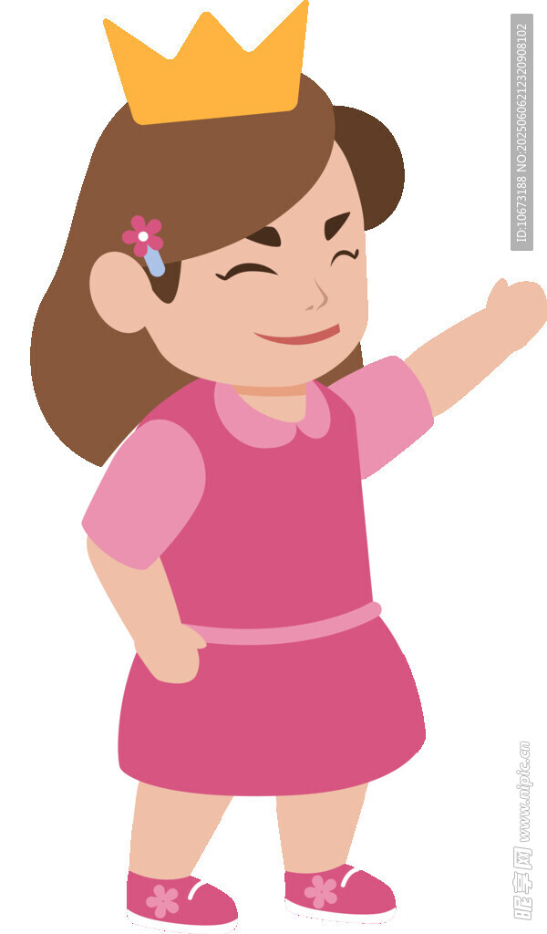 戴皇冠的可愛小女孩