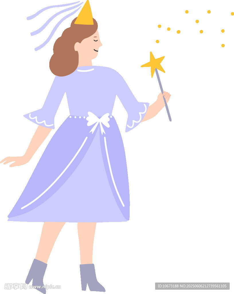 手持魔杖的夢幻小仙子