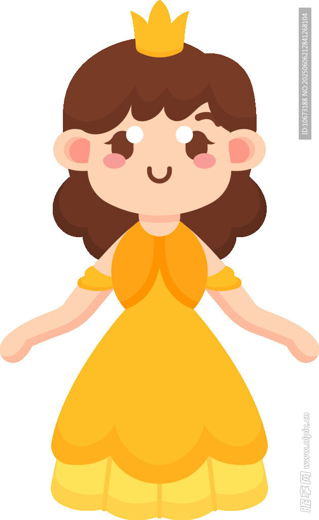 可愛(ài)公主形象插畫(huà)