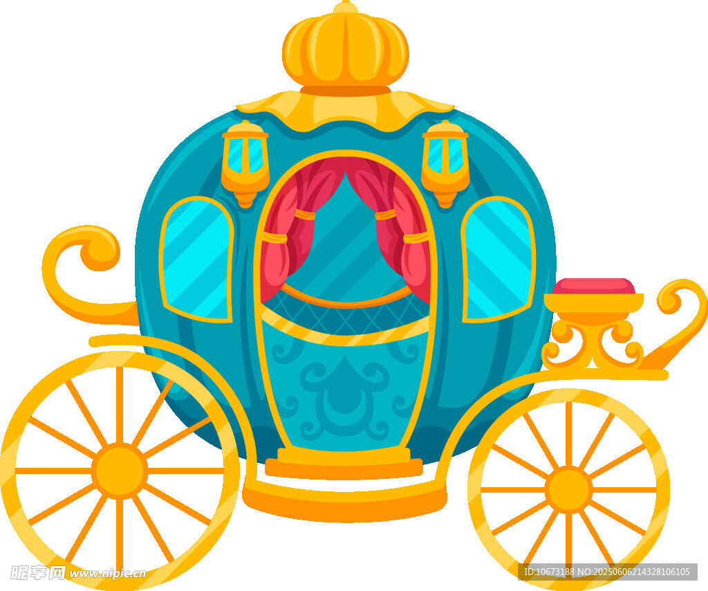 夢幻藍色童話風南瓜馬車