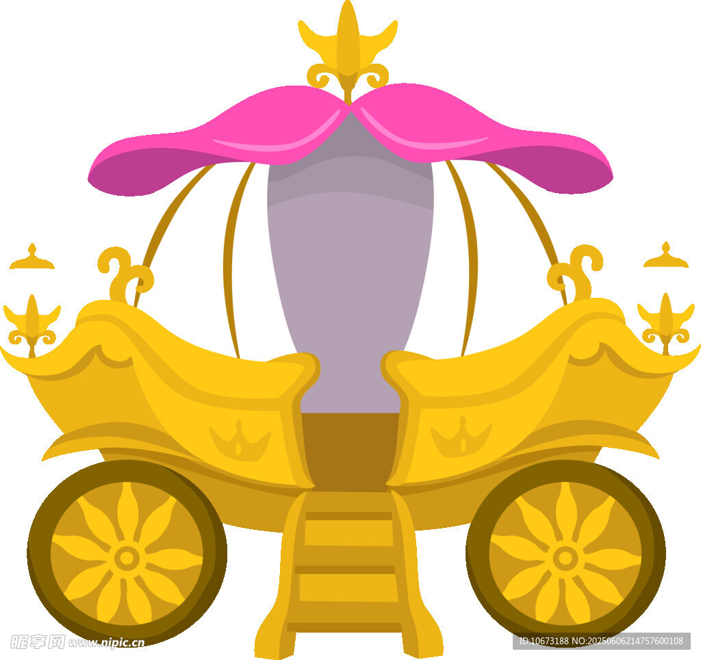 童話風金色夢幻公主馬車