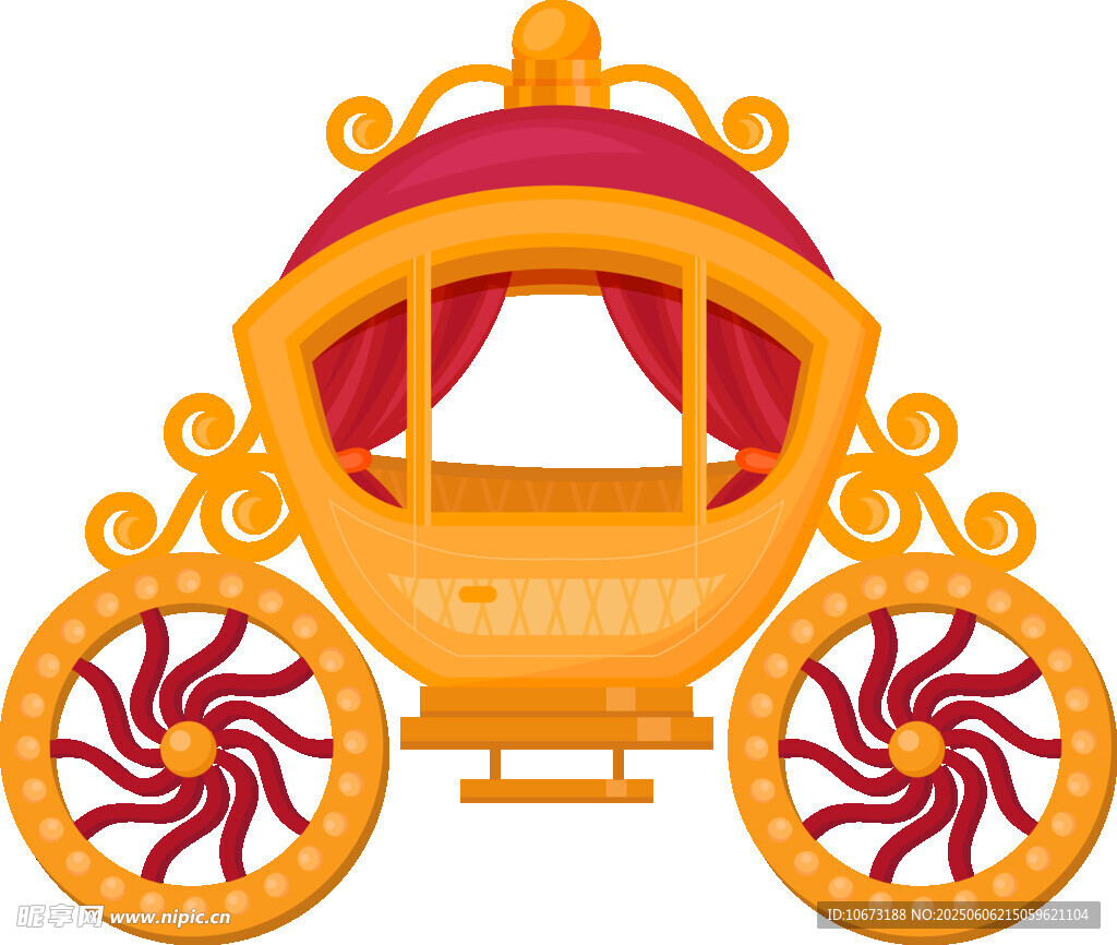 童話風(fēng)南瓜馬車插畫