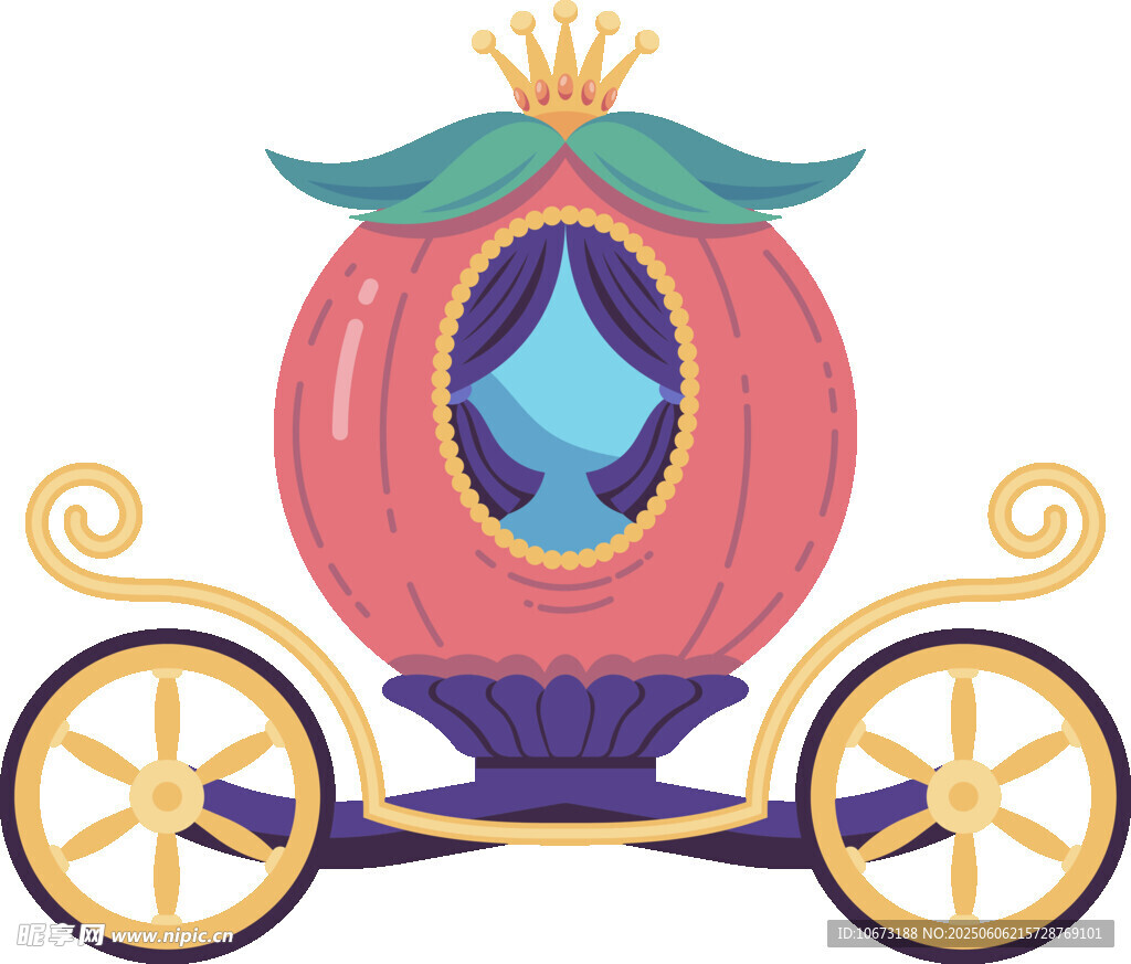夢幻南瓜馬車插畫