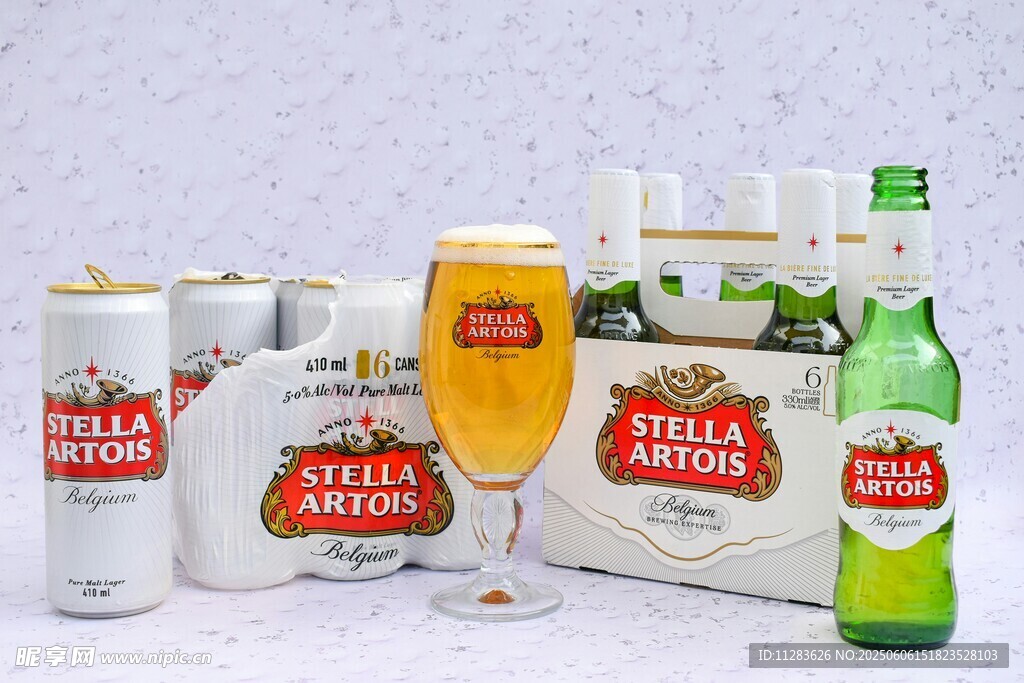多樣啤酒飲品組合展示