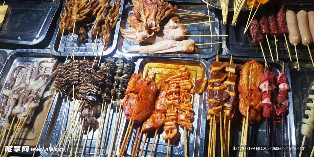 多樣美味燒烤串串展示