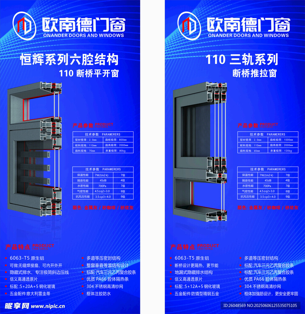 歐標鋁型材門架產品展示海報