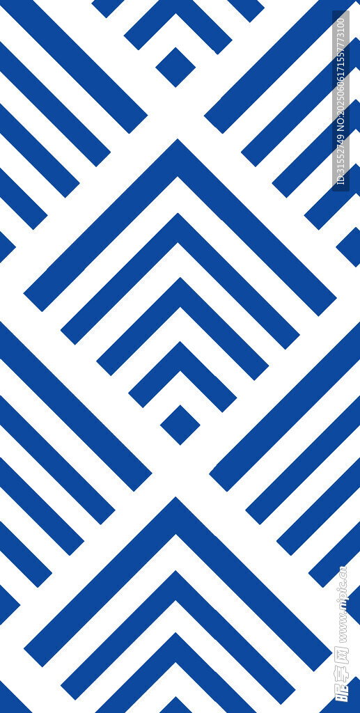 藍(lán)白幾何條紋圖案設(shè)計(jì)