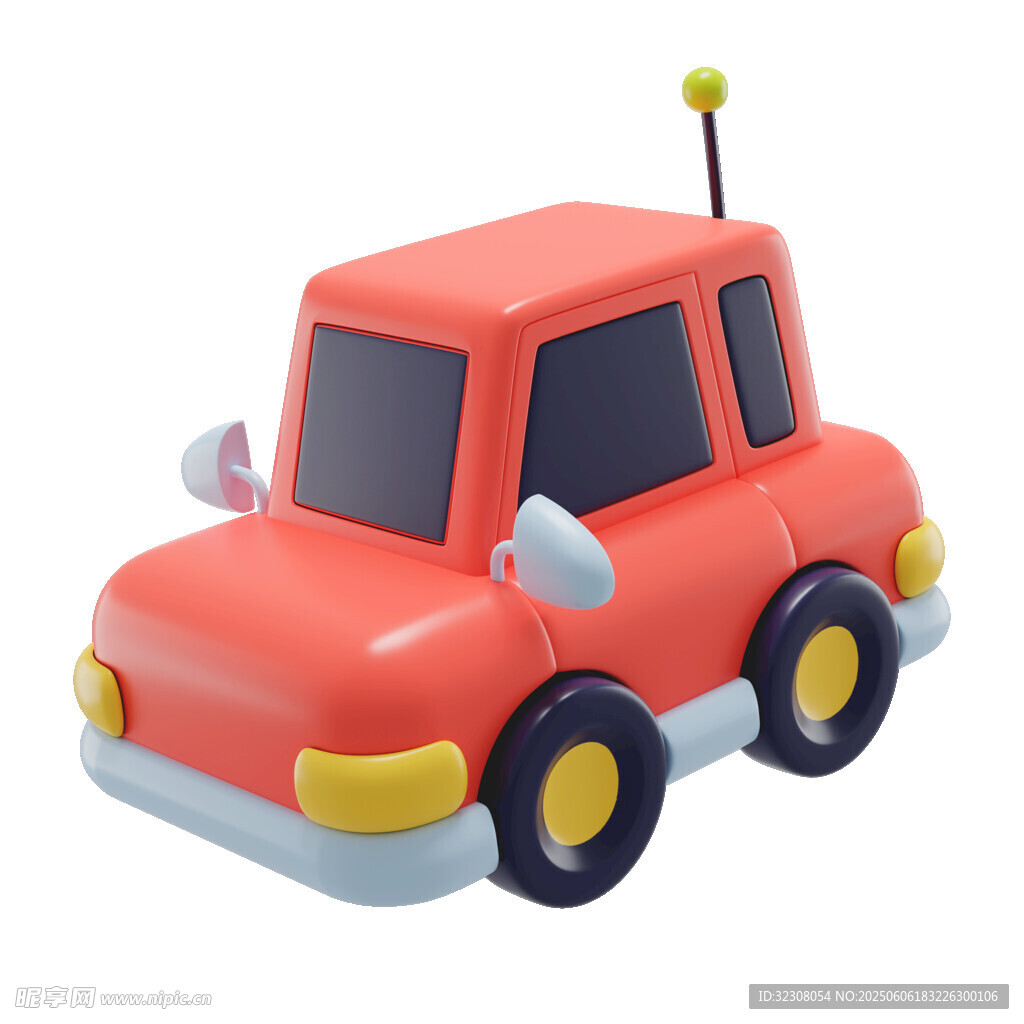 紅色可愛玩具小汽車模型