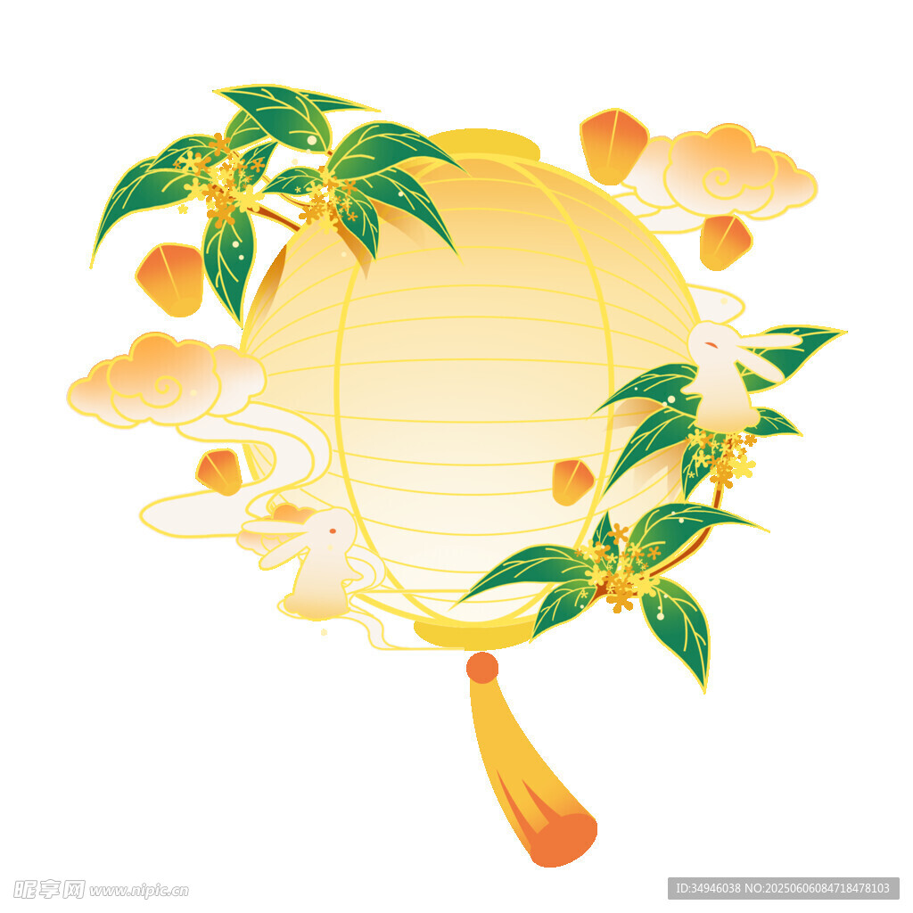中秋燈籠插畫