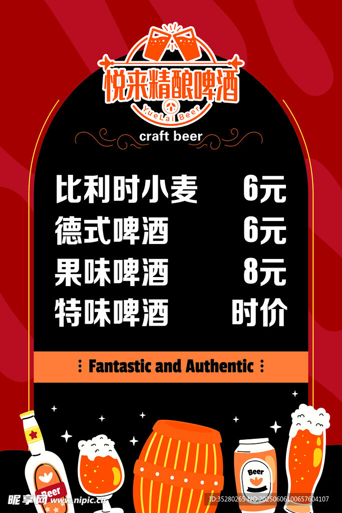 啤酒價格表