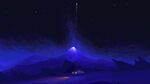 星夜下的火山