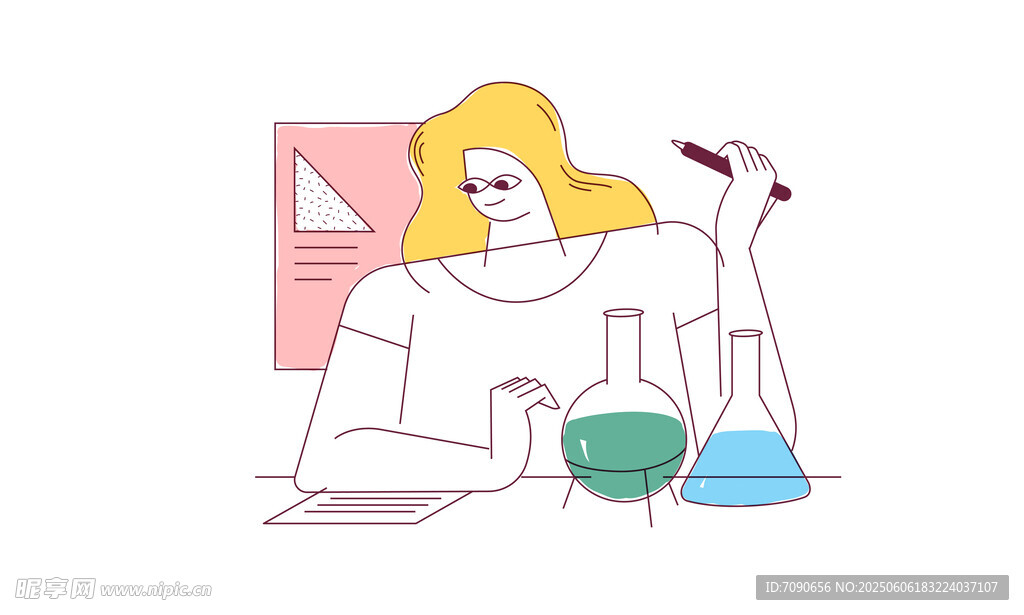 女性科學家專注實驗操作