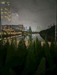 城市河畔夜景風光