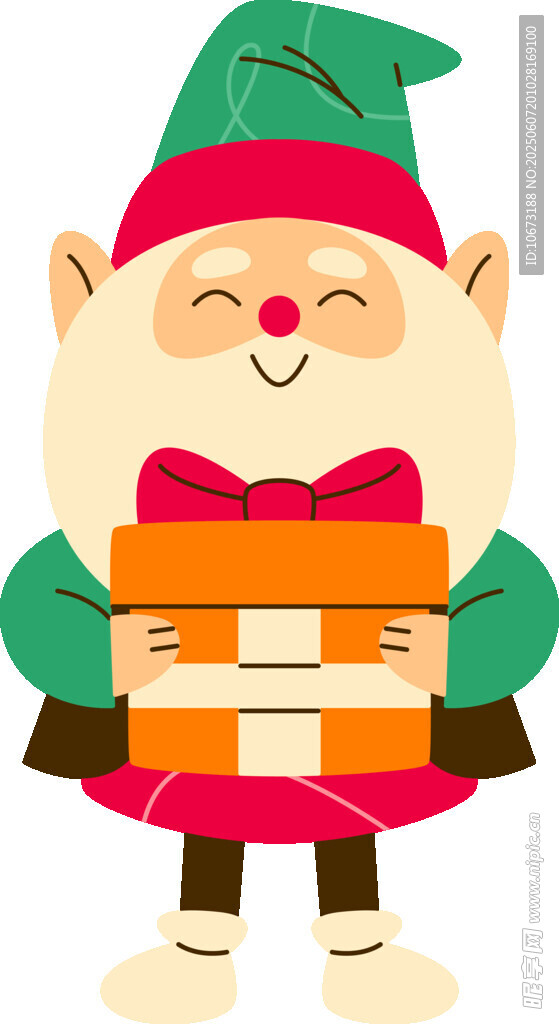 圣誕小精靈抱禮物