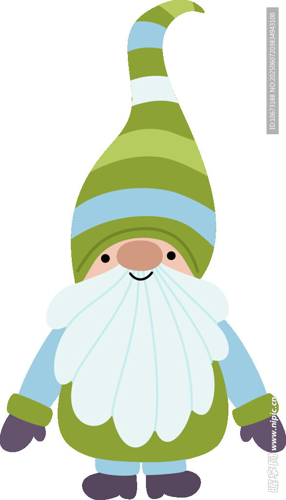 可愛圣誕小精靈插畫形象
