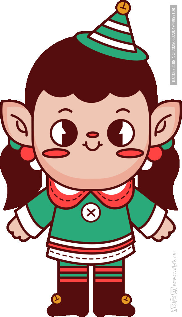 可愛(ài)圣誕小精靈卡通形象