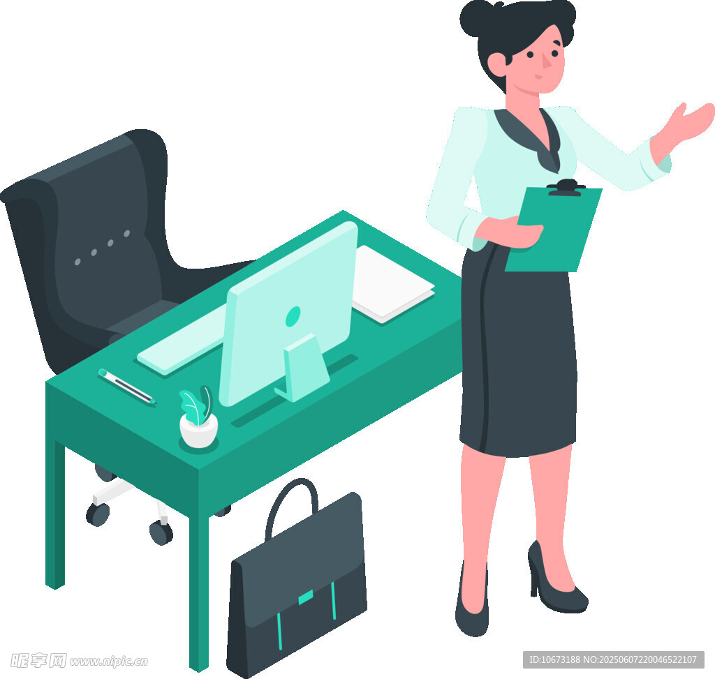 職場女性辦公場景