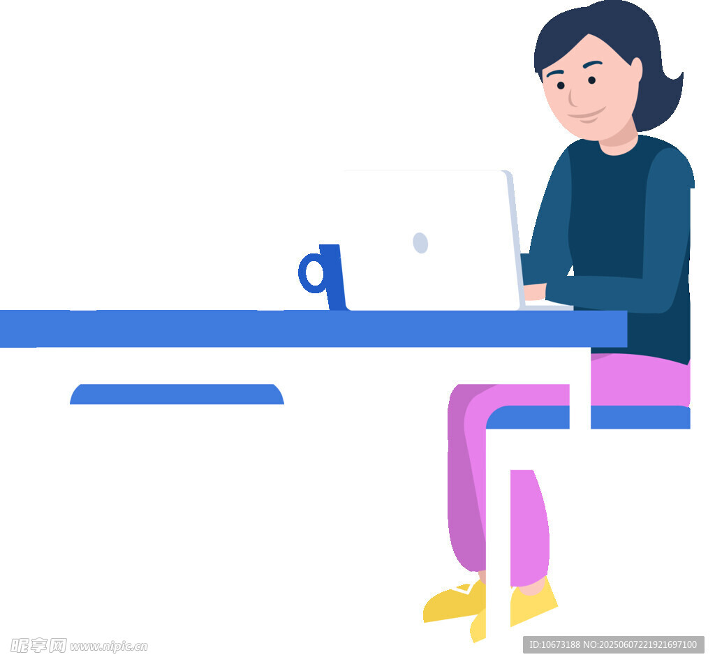 伏案工作的女性