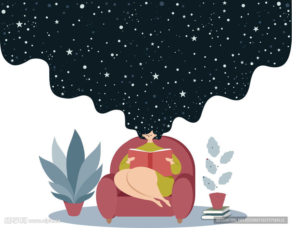 夜晚沙發(fā)上的愜意放松時刻