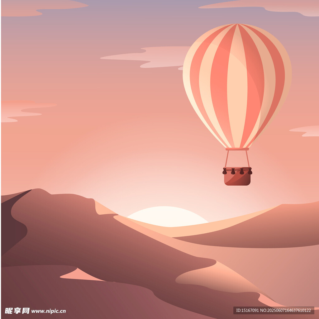 沙漠上空的熱氣球之旅