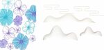 水墨 風花卉 山巒 裝飾 圖案