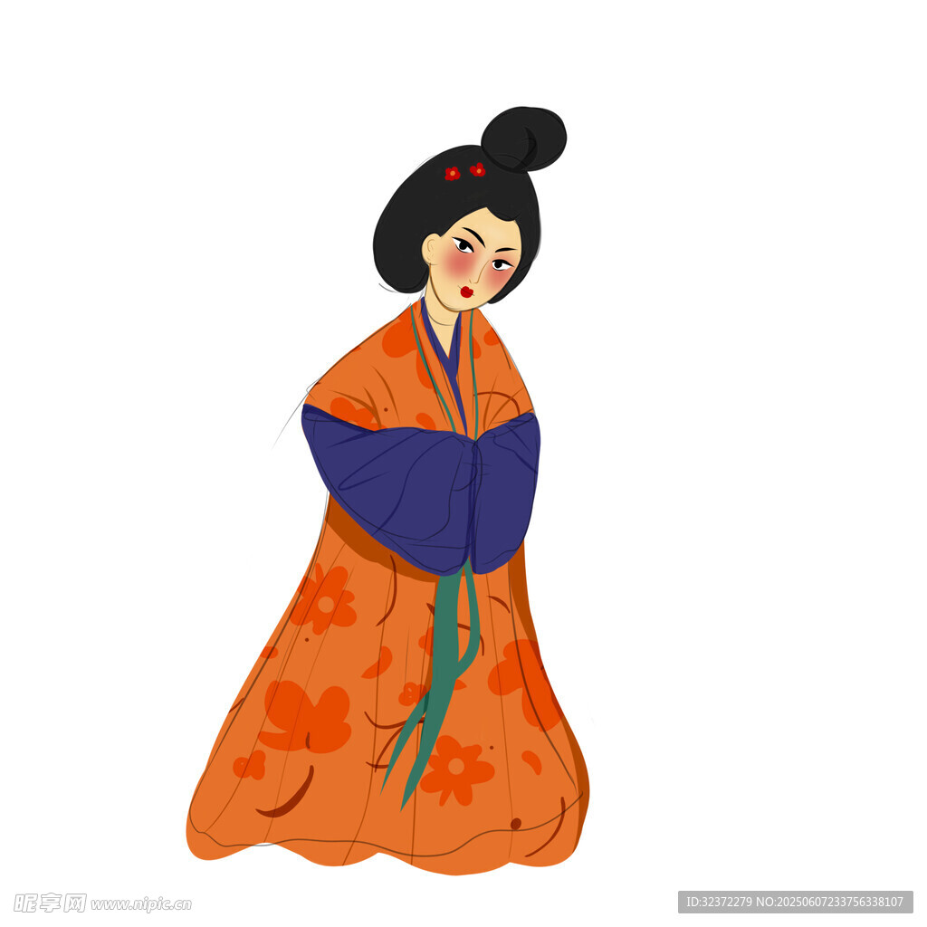 古風漢服女子優雅形象