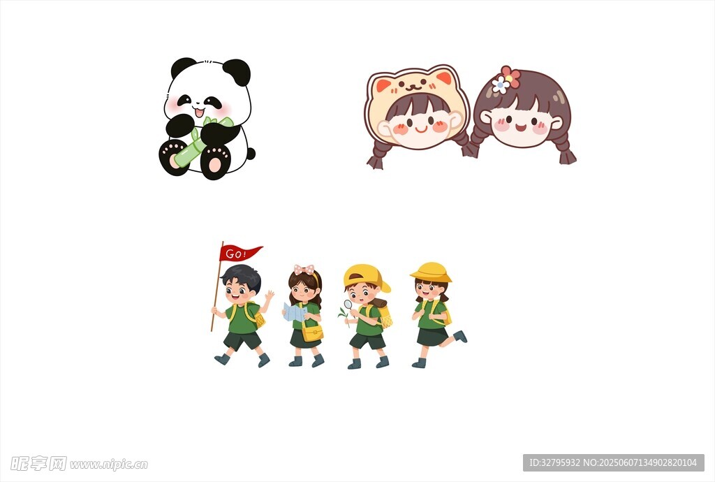 可愛玩偶與卡通形象展示
