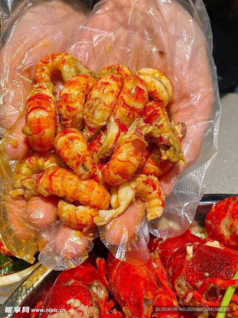 新鮮誘人的美味小龍蝦