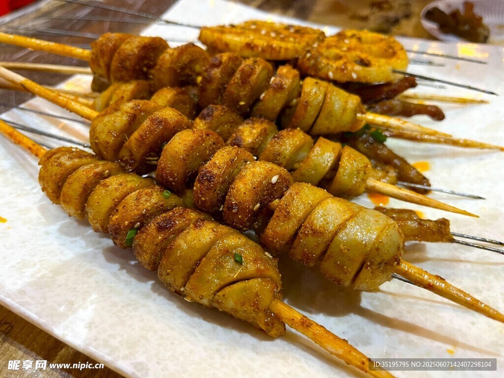 美味烤面筋串串誘人