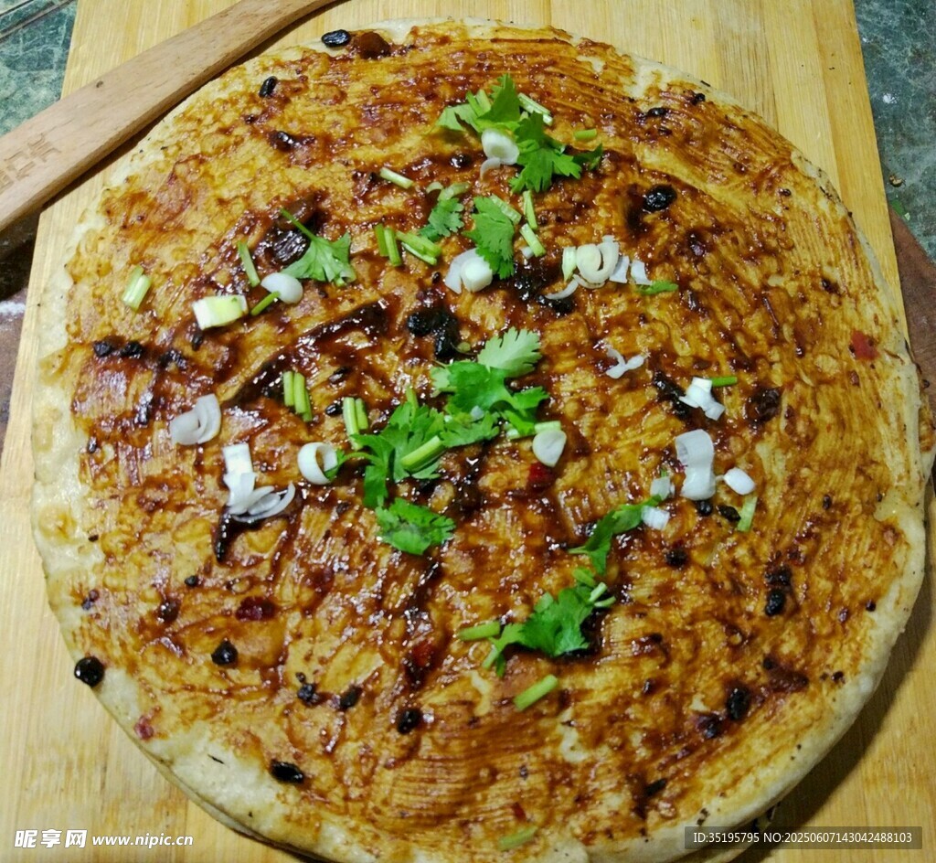 美味蔥花肉末餅