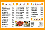  餅飯菜單