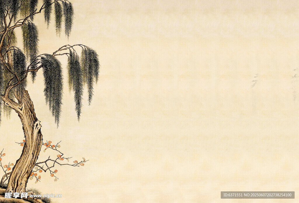水墨垂柳圖