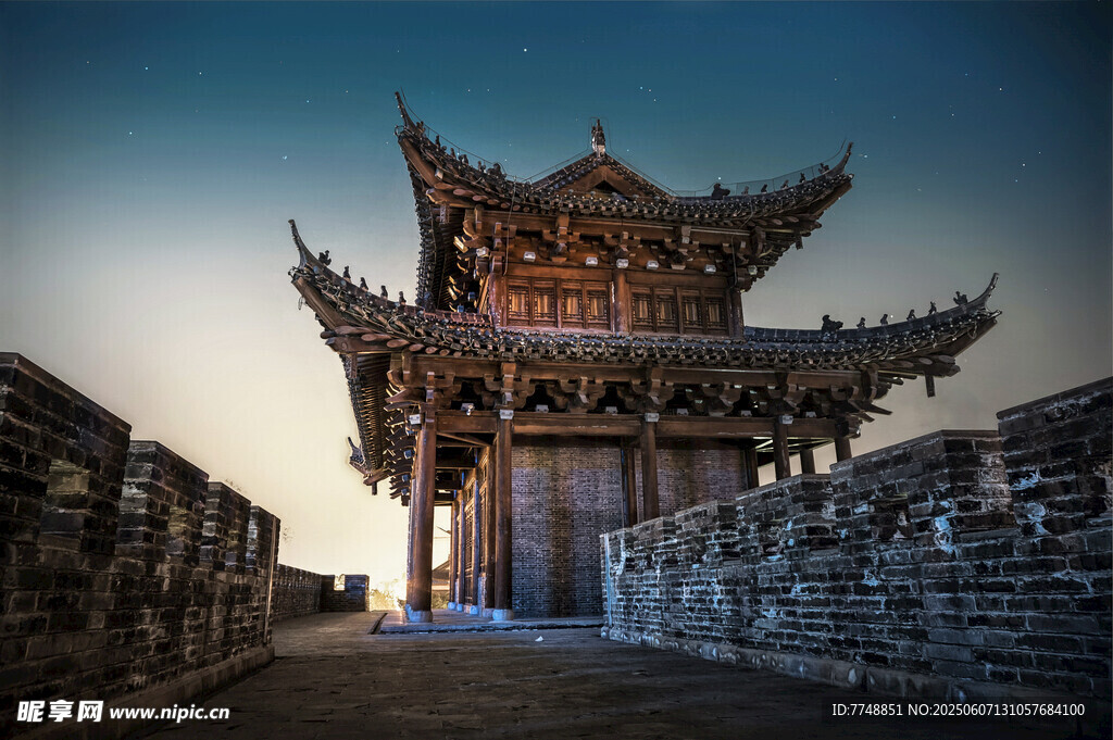 古色古香的中式城樓建筑