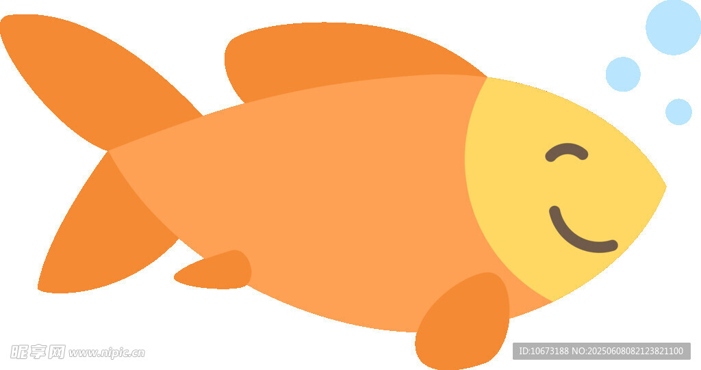 微笑的橙色金魚