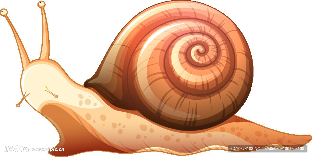 可愛蝸牛插畫